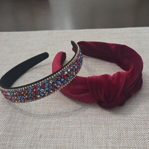 2 Beautiful Holiday Headbands In Great Condition!